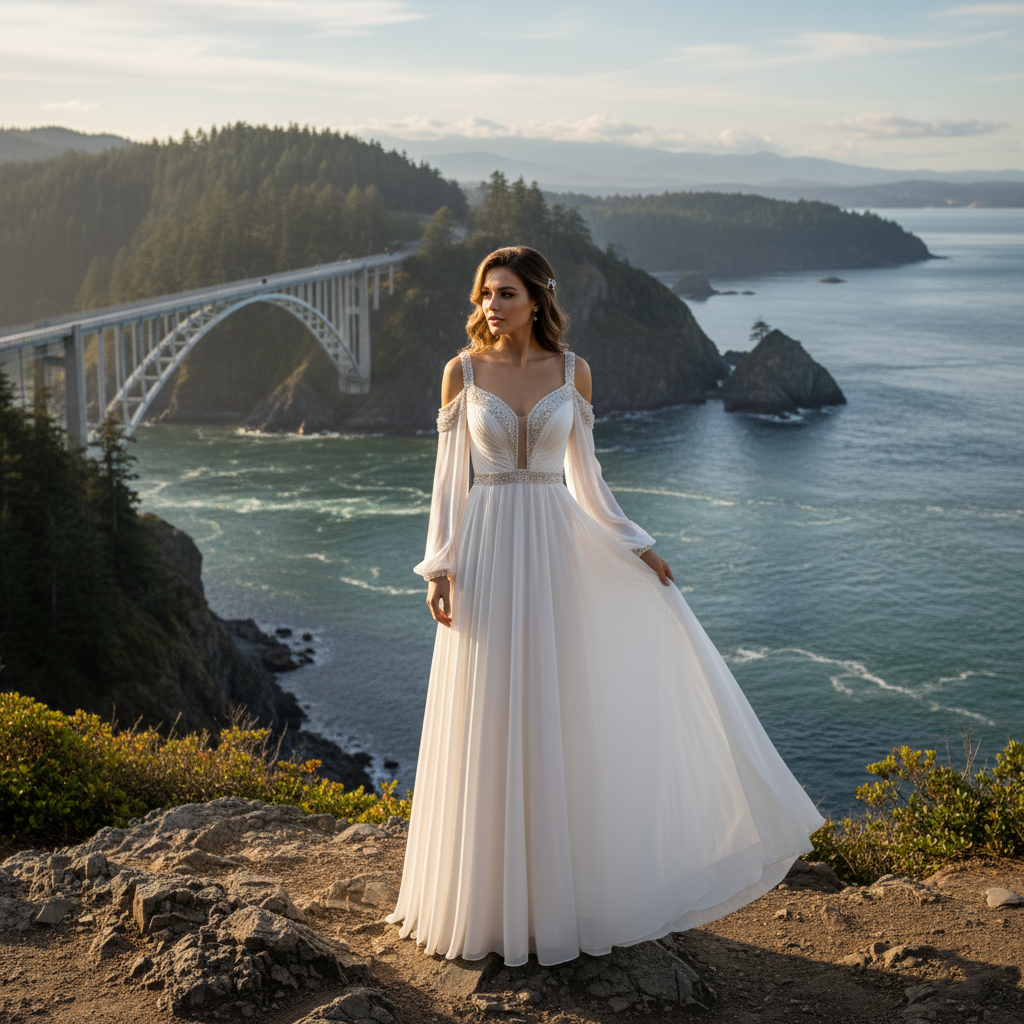 extra bridesmaid dresses A-Line V-Neck Natural Court Train Lace Tulle Wedding Dress COCOMELODY  CW3238CR main image 0