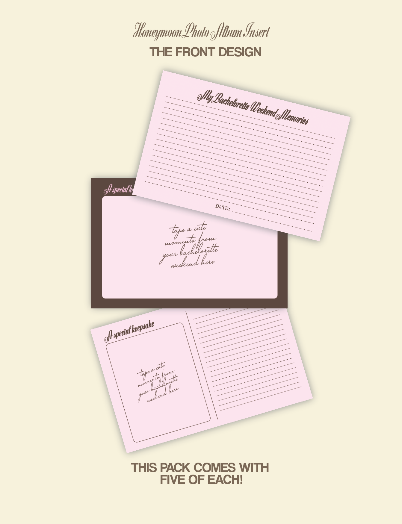 Bach Weekend photo album insert pack