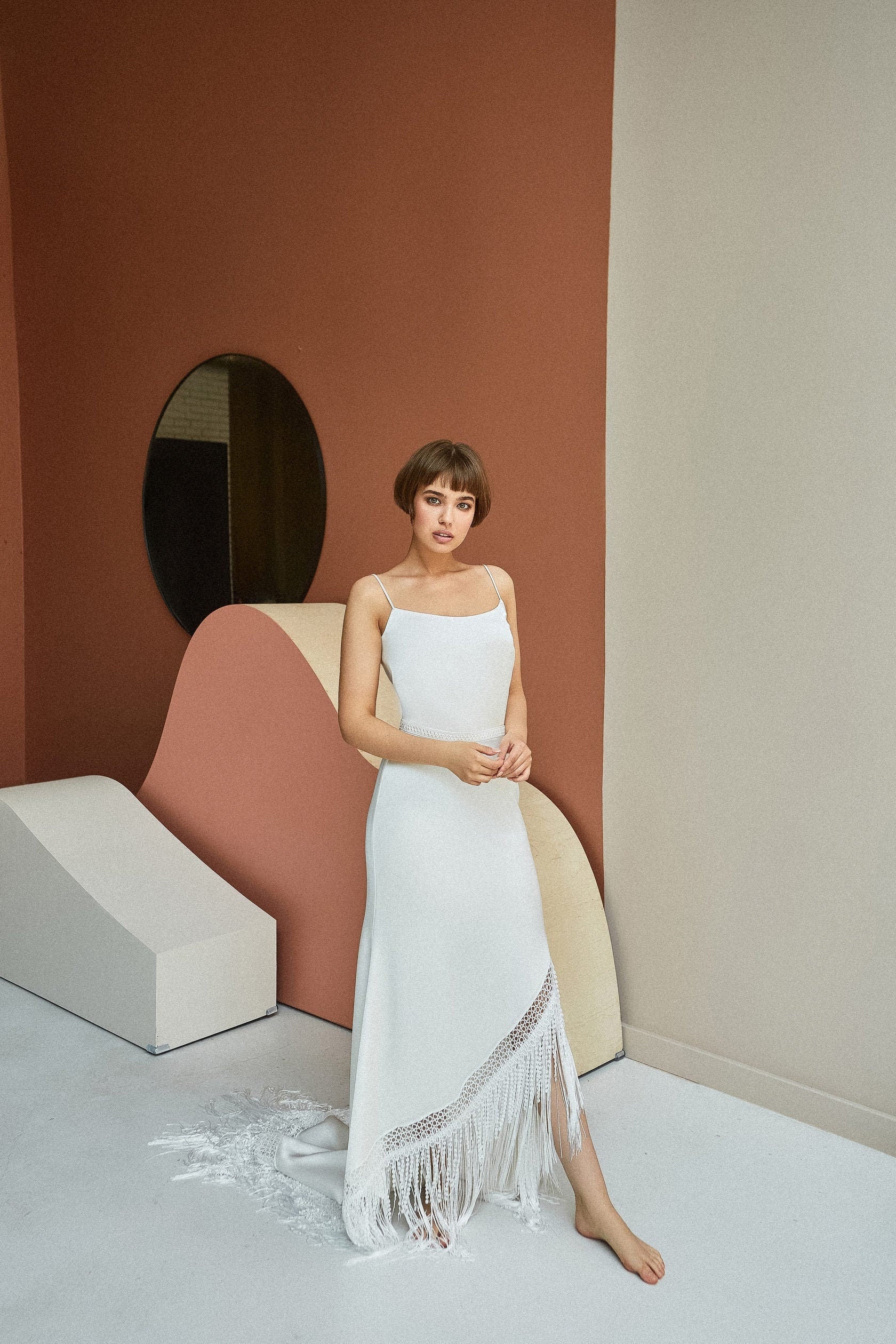silk slinky wedding dress Emerson | Simple Satin Wedding Dress