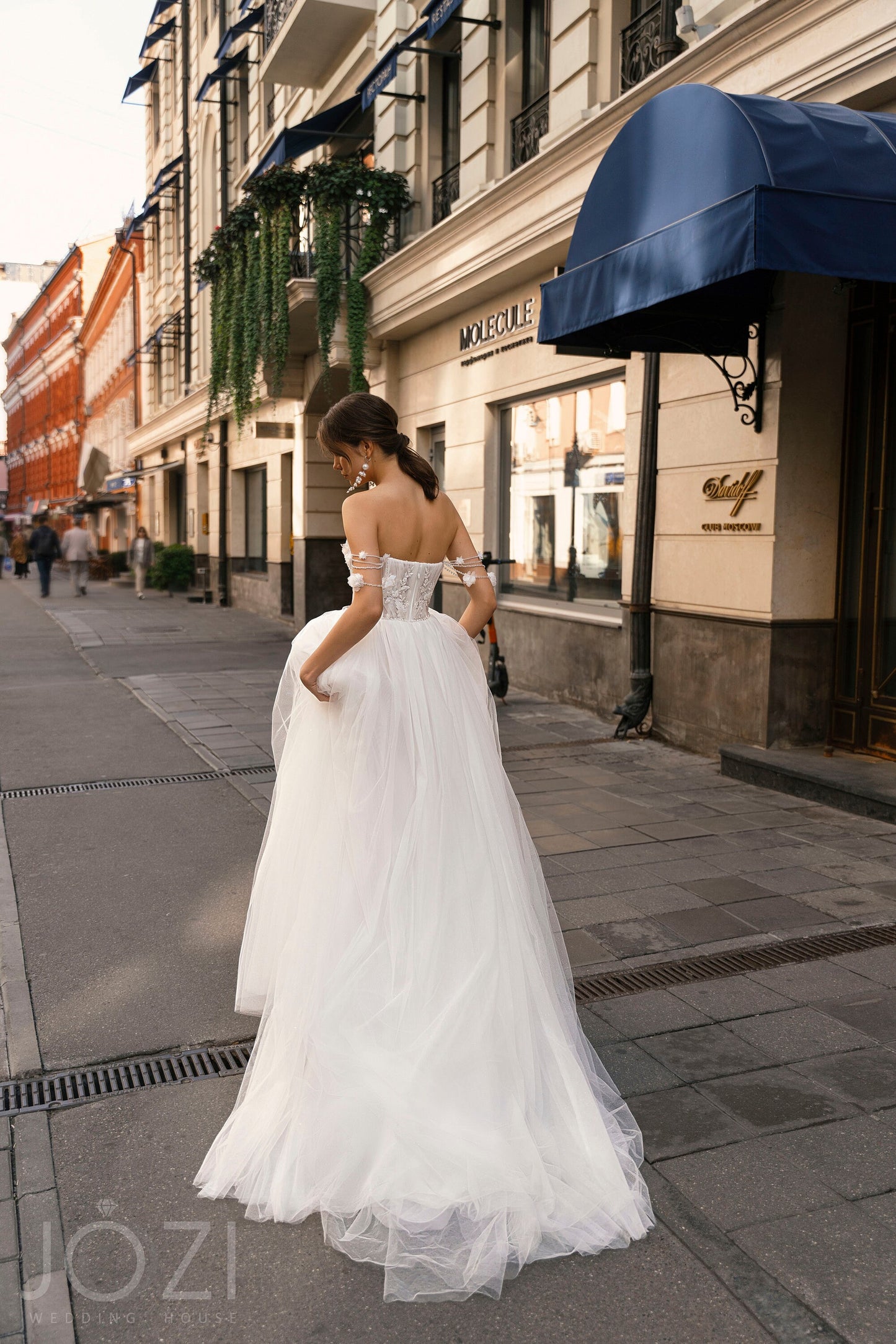 Romantic Floral Lace Side Slit Aline Off the Shoulder Beads Open Back Wedding Dress Bridal Gown Sweetheart Split Neckline Sparkle Dress