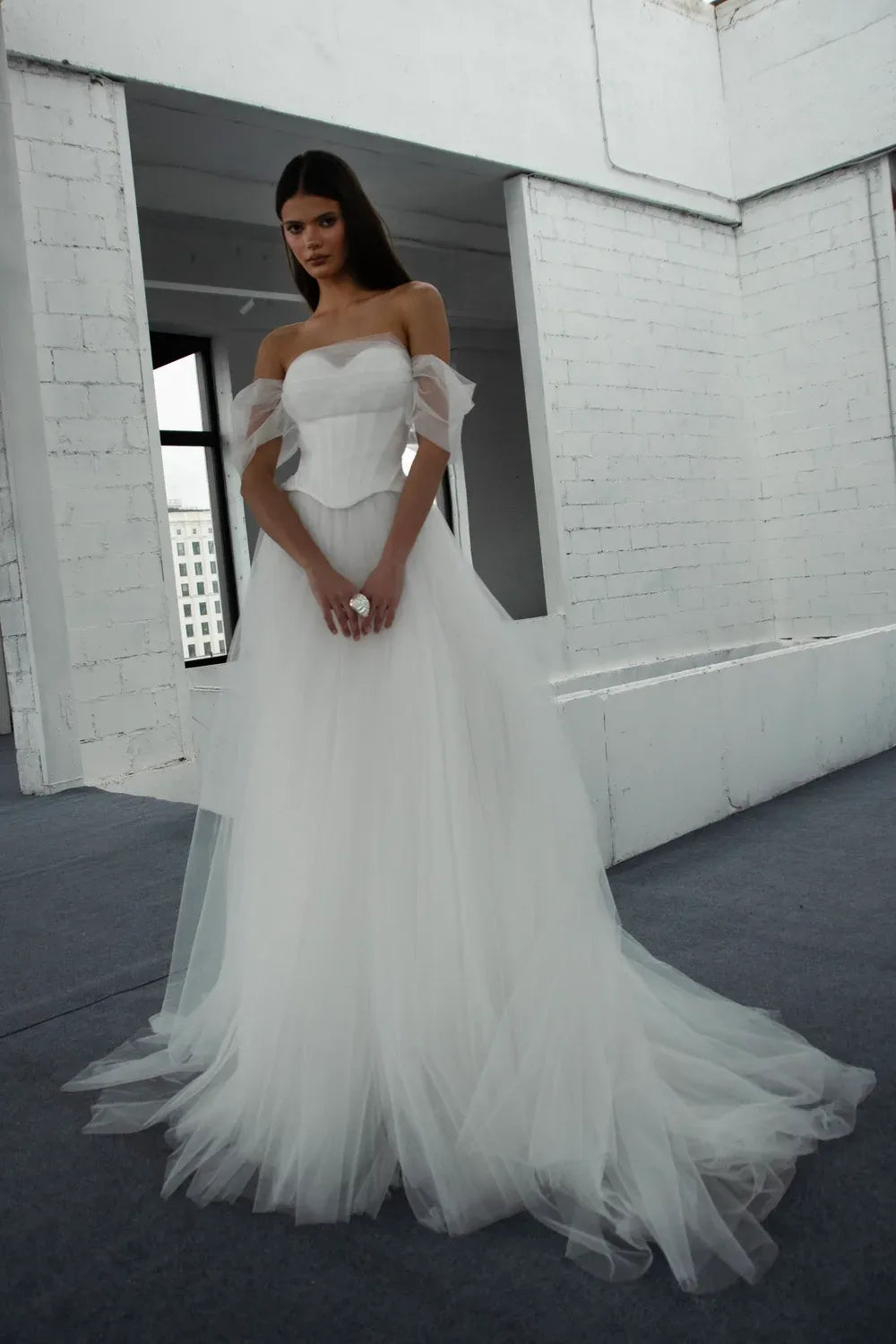 knee length dresses for ladies Parfait by Sonesta – Romantic Tulle A-Line Wedding Dress – A & M  Enterprises Bridal