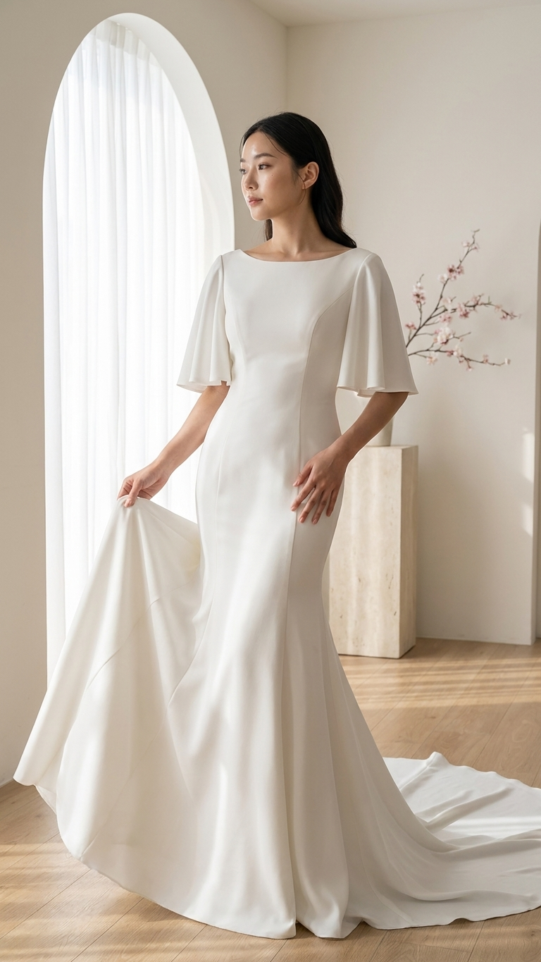 Enya Mermaid Wedding Dress – Modest & Elegant