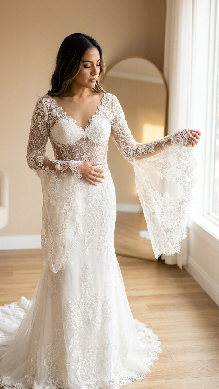 Amari Boho Lace Wedding Dress