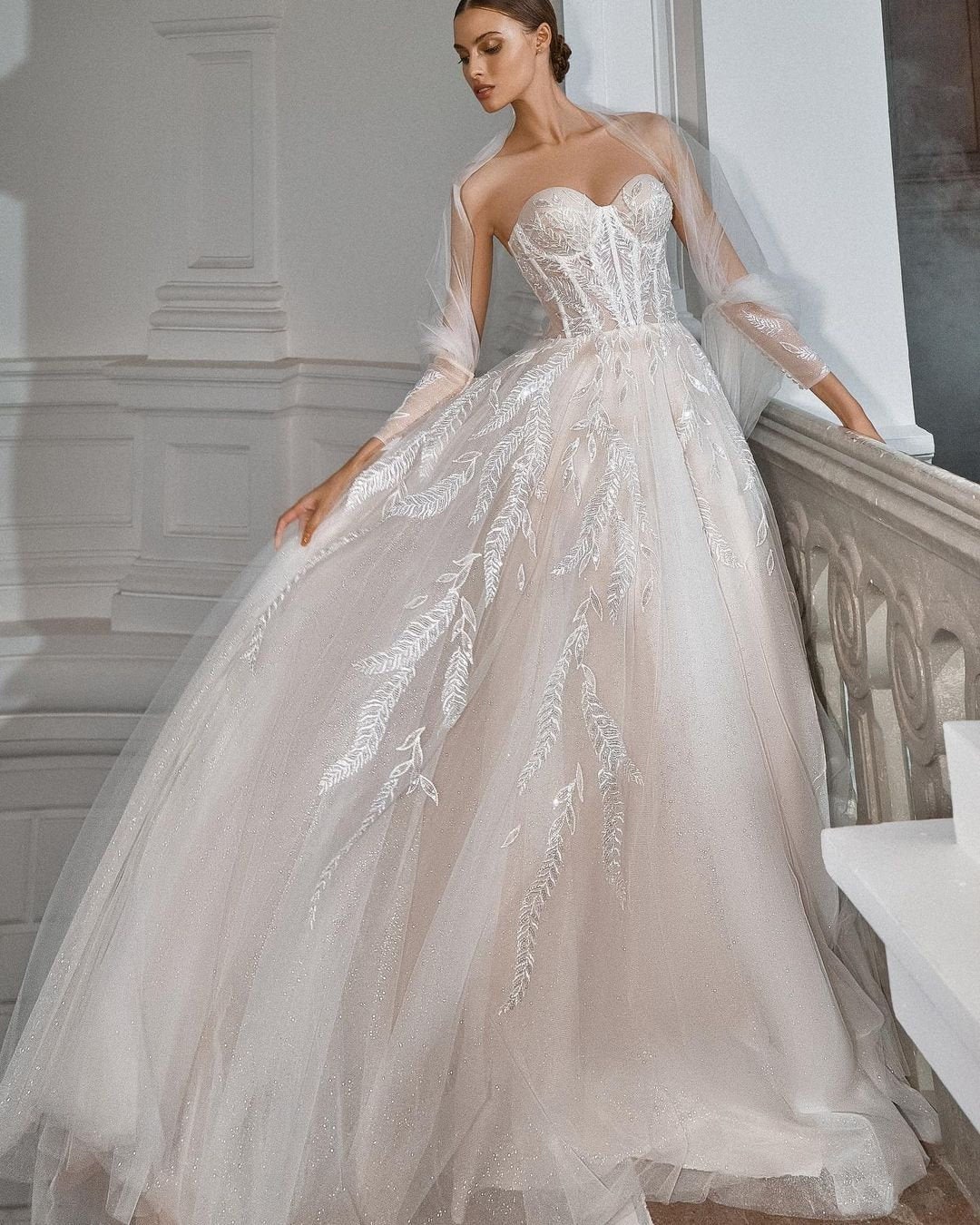 white christmas dresses Wedding Bells | Strapless Corset Bodice Bridal Gown main image 1