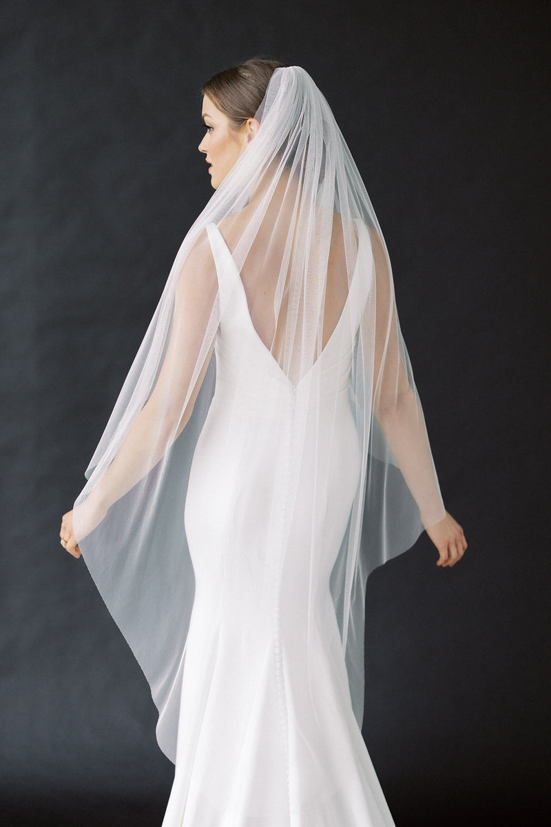 Marii Ballet or Semi Waltz Single Layer Ivory Wedding Veil | NY Gift Boutique