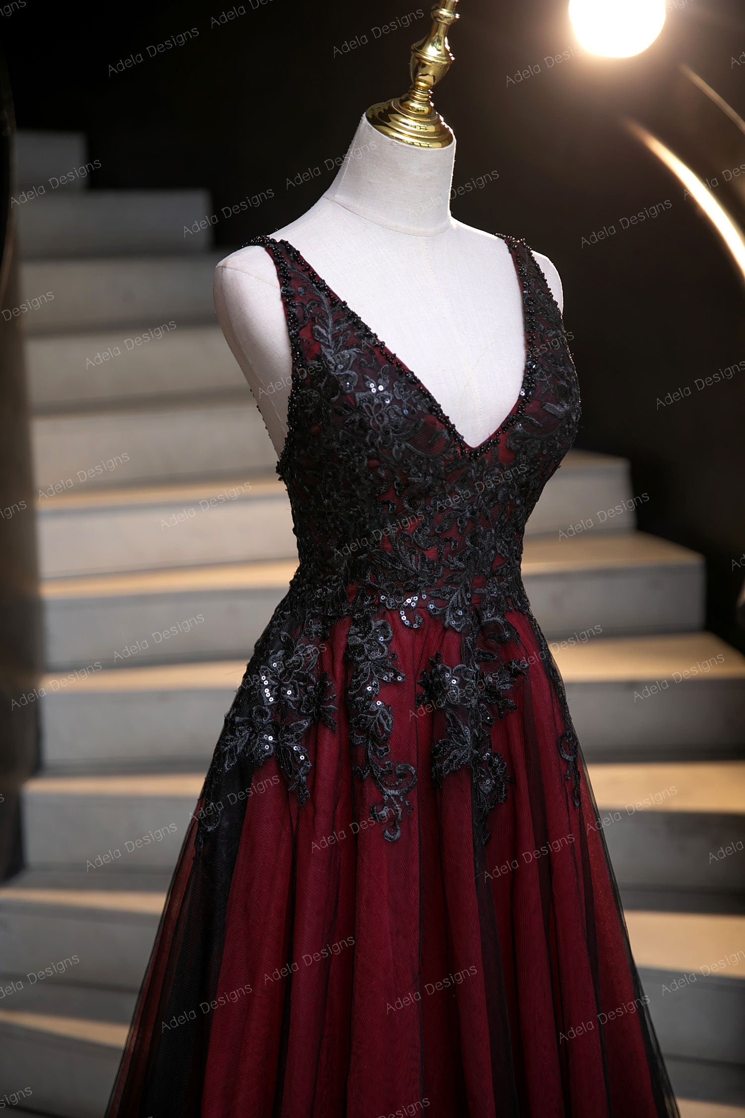 Black And Red Lace Wedding Dress Red And Black Corset Wedding Dress Save  Big On Bulk, image size:1500x2250