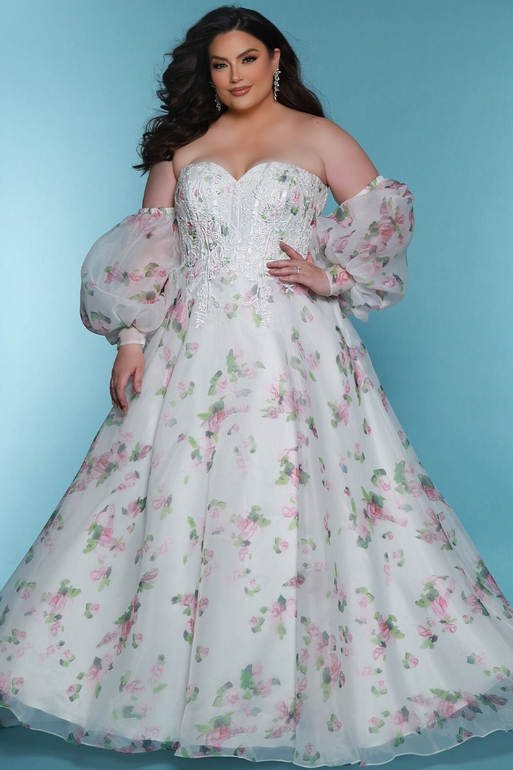 plus size wedding dress pink Evie – A & M Enterprises Bridal