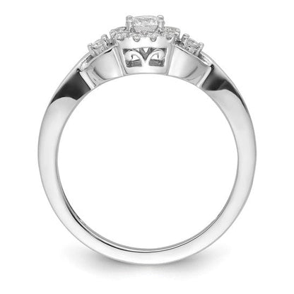 10k or 14k White Gold VS/SI GH, Lab Grown Diamond Engagement Ring