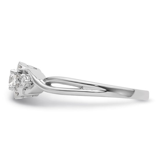 10k or 14k White Gold VS/SI GH, Lab Grown Diamond Engagement Ring