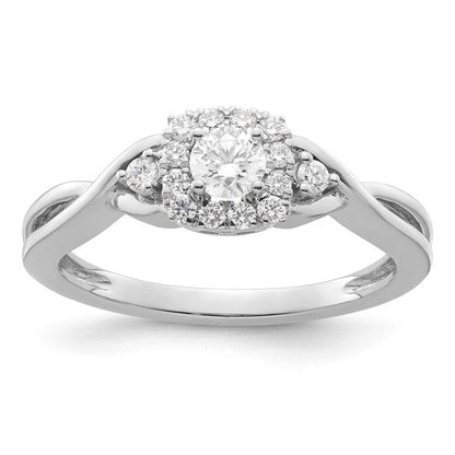 10k or 14k White Gold VS/SI GH, Lab Grown Diamond Engagement Ring