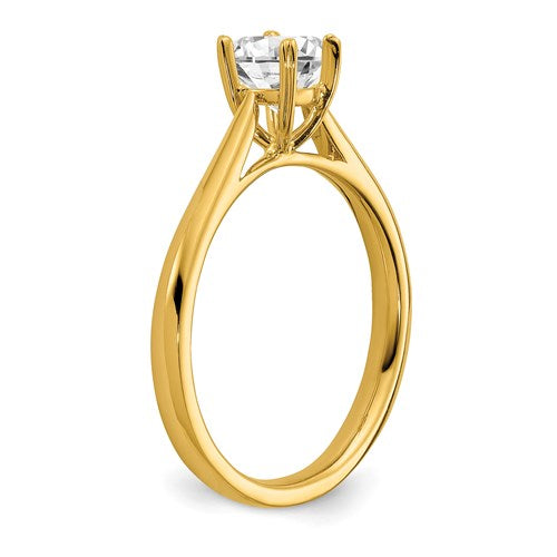 14k Yellow Gold 1/2 Ct Round VS/SI, D E F, True Origin Lab Grown Diamond Solitaire Engagement Ring