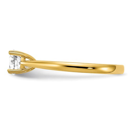 14k Yellow Gold 1/2 Ct Round VS/SI, D E F, True Origin Lab Grown Diamond Solitaire Engagement Ring