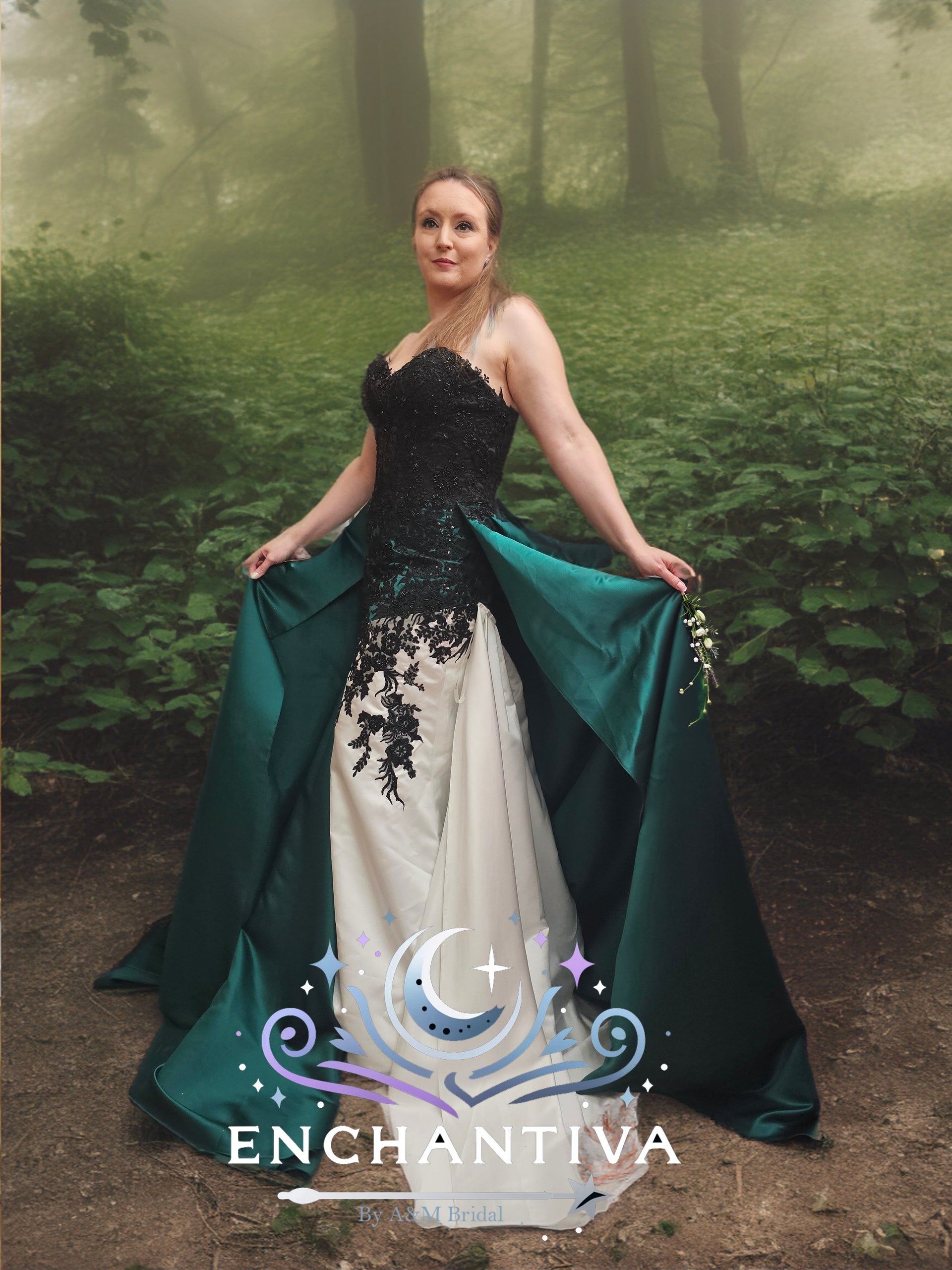 And White Wedding Black And Green Wedding Dress Midnight Garden Gala A M Enterprises Bridal And White Wedding Black And Green Wedding Dress Midnight Garden Gala A M Enterprises Bridal