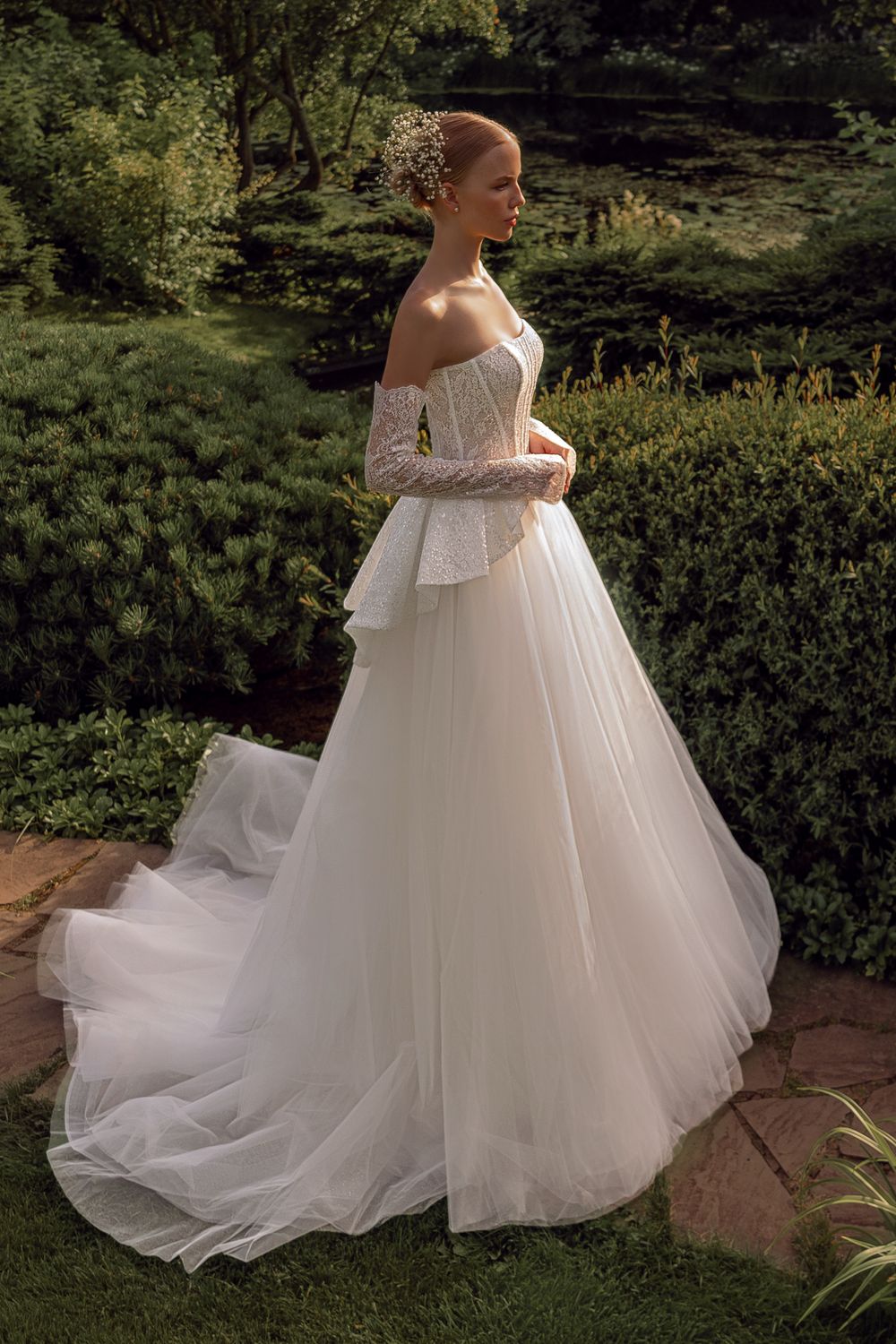 peplum bridal dress Kaimana Wedding Dress