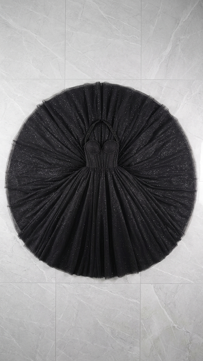 Alternative bridal gown black sparkle