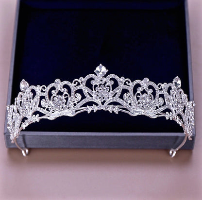 "Alayna" - Rhinestone Bridal Tiara - Available in Rose Gold and Silver