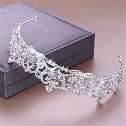 "Alayna" - Rhinestone Bridal Tiara - Available in Rose Gold and Silver