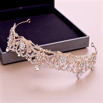 "Alayna" - Rhinestone Bridal Tiara - Available in Rose Gold and Silver