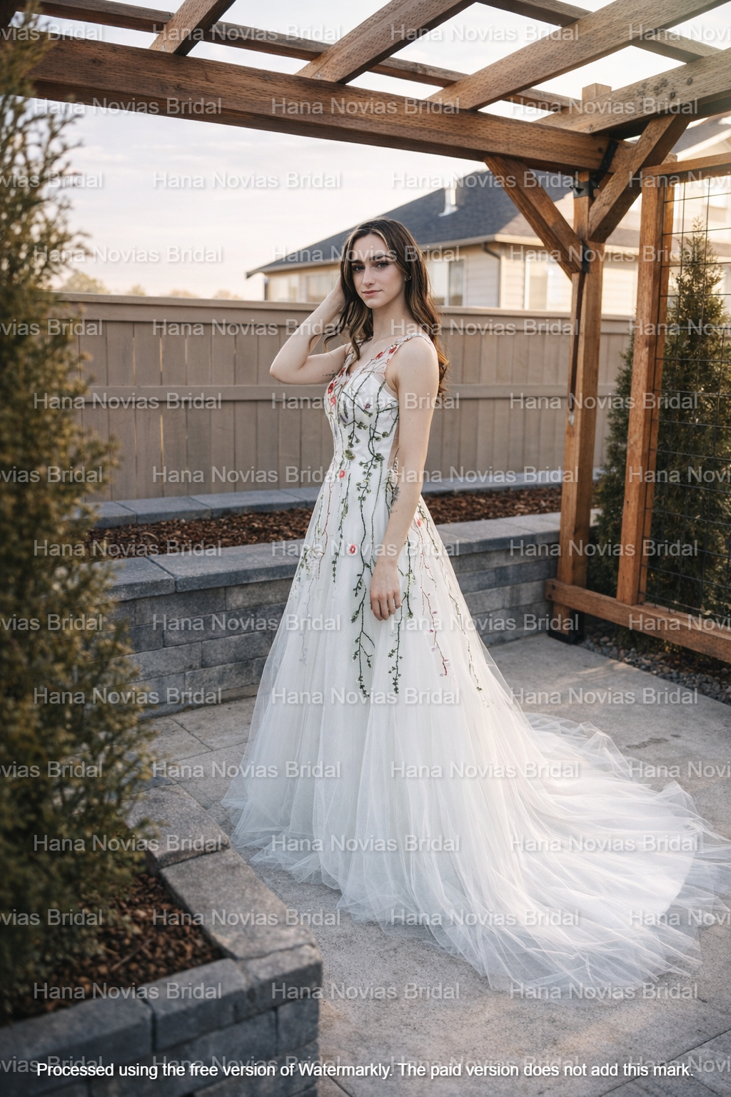 willow lace wedding dress Willow High Neck Low Back Wedding Dress