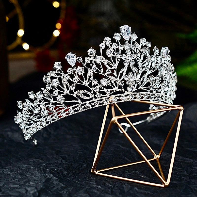 "Ananda" - Cubic Zirconia Bridal Tiara - Available in Silver, Yellow Gold and Rose Gold