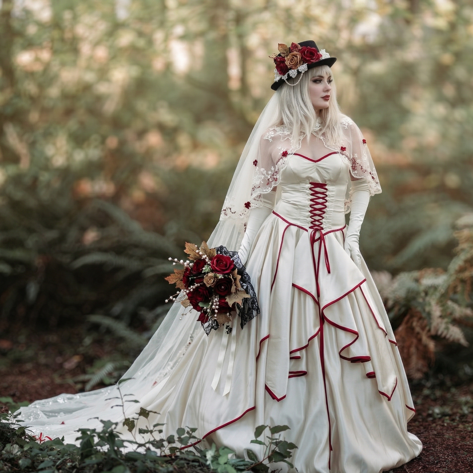 Scarlet Whisper Gothic Pirate Renaissance Wedding Dress Black or Ivory Alternative Bridal Gown A & M Enterprises Bridal Scarlet Whisper Gothic Pirate Renaissance Wedding Dress Black or Ivory Alternative Bridal Gown A & M Enterprises Bridal