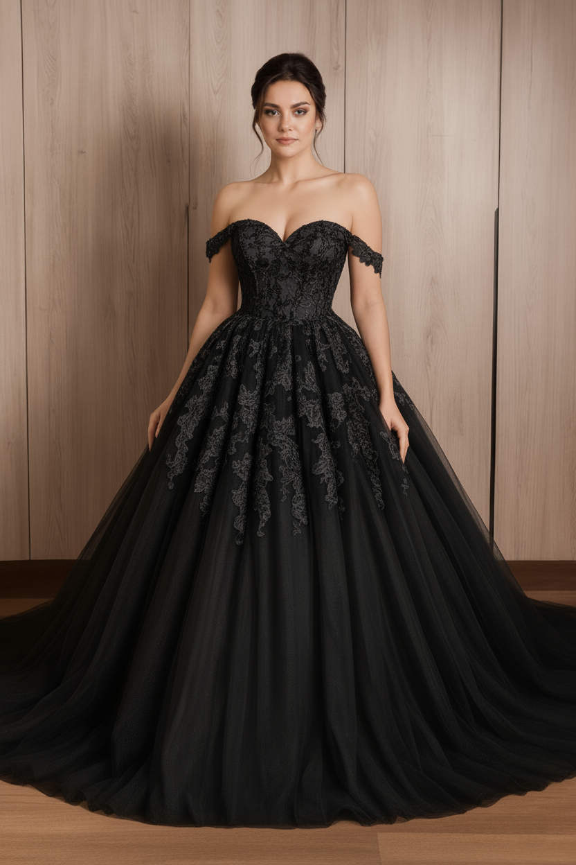 Aviva Gothic Wedding Dress | Purple and Black Ball Gown Bridal A & M Enterprises Bridal Aviva Gothic Wedding Dress | Purple and Black Ball Gown Bridal A & M Enterprises Bridal
