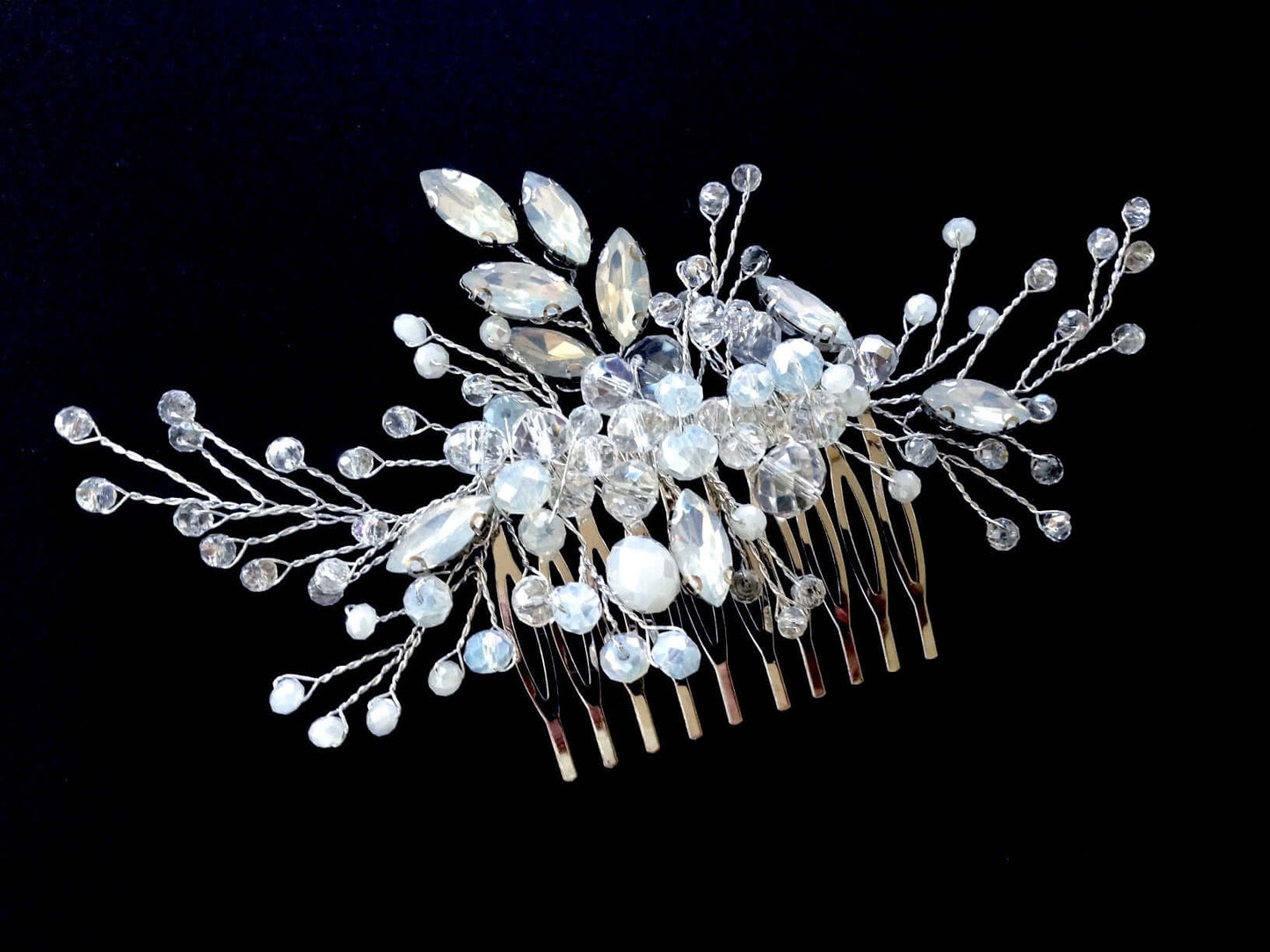 "Ada" -  Opal Bridal Hair Comb