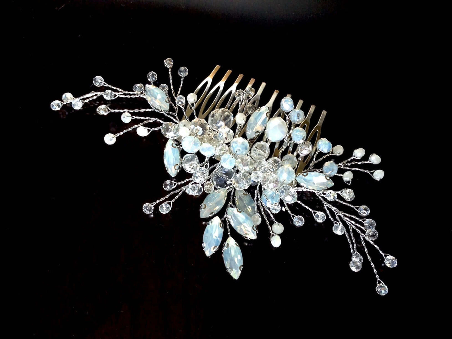 "Ada" -  Opal Bridal Hair Comb