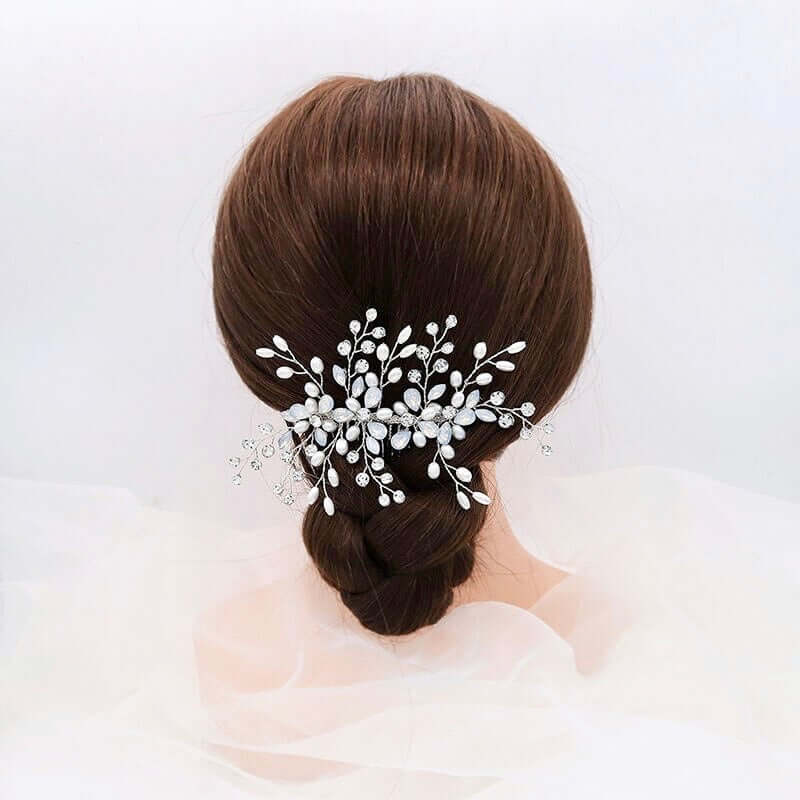 "Acacia" -  Opal and Pearl Bridal Hair Comb