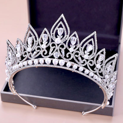 "Annaleigh" - Pearl Bridal Tiara - Available in Silver and Gold