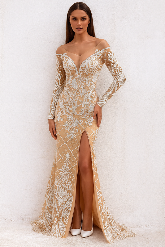 Fit & Flare Mermaid Trumpet Wedding Dresses | Sculptural Bridal Gowns A & M Enterprises Bridal Fit & Flare Mermaid Trumpet Wedding Dresses | Sculptural Bridal Gowns A & M Enterprises Bridal