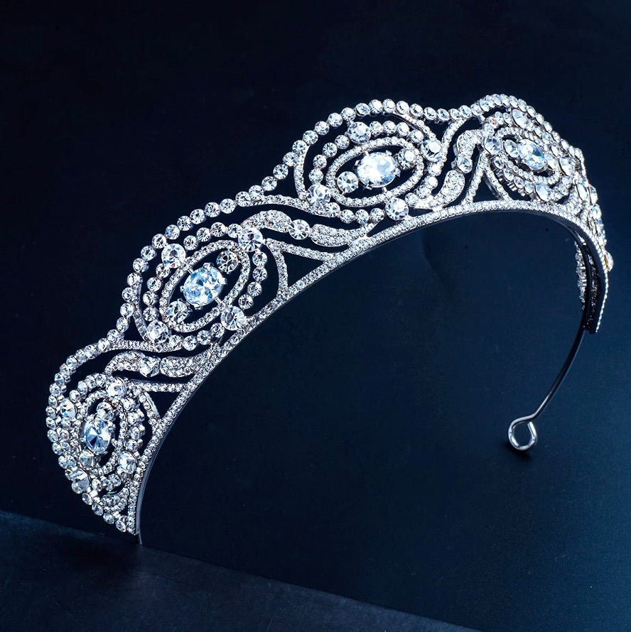 "Bailey" - Silver Cubic Zirconia Bridal Tiara