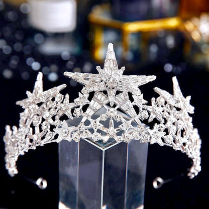 "Andromeda" - Star Wedding Tiara - Available in Gold and Silver