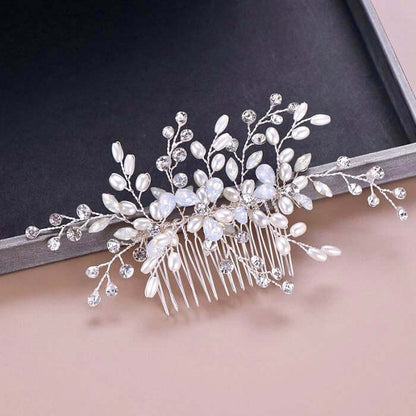 "Acacia" -  Opal and Pearl Bridal Hair Comb