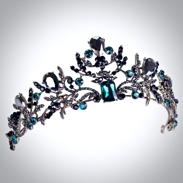 "Arwen" - Victorian Gothic Green Bridal Tiara