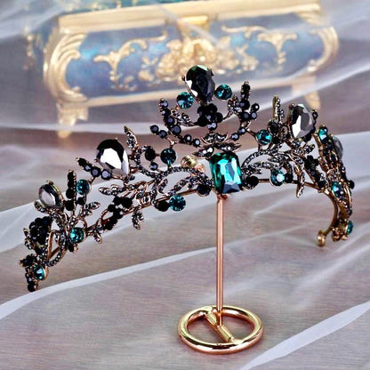 "Arwen" - Victorian Gothic Green Bridal Tiara