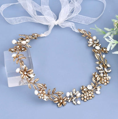 "Avalon" - Vintage Pearl and Rhinestone Bridal Belt