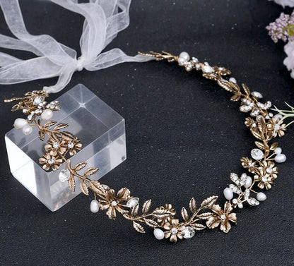 "Avalon" - Vintage Pearl and Rhinestone Bridal Belt