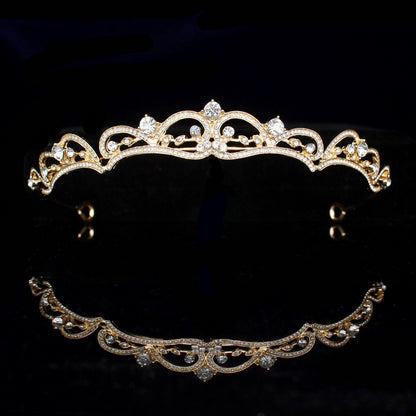 "Anya" - Rhinestone Bridal Tiara - Available in Silver, Rose Gold and Yellow Gold