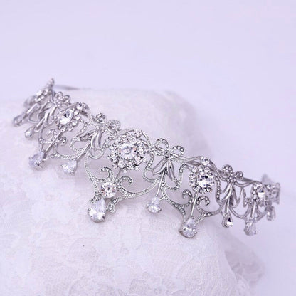 "Alena" - Silver Cubic Zirconia Bridal Tiara