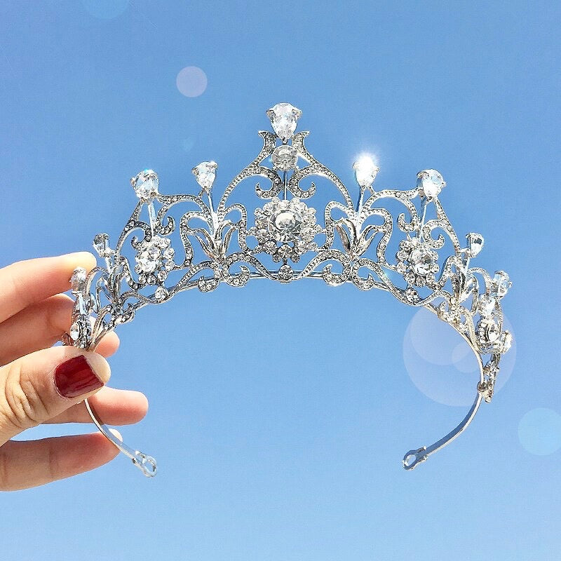 "Alena" - Silver Cubic Zirconia Bridal Tiara