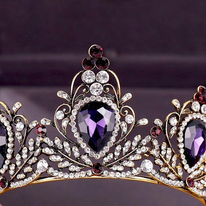 "Aleyda" - Victorian Gothic Purple Bridal Tiara