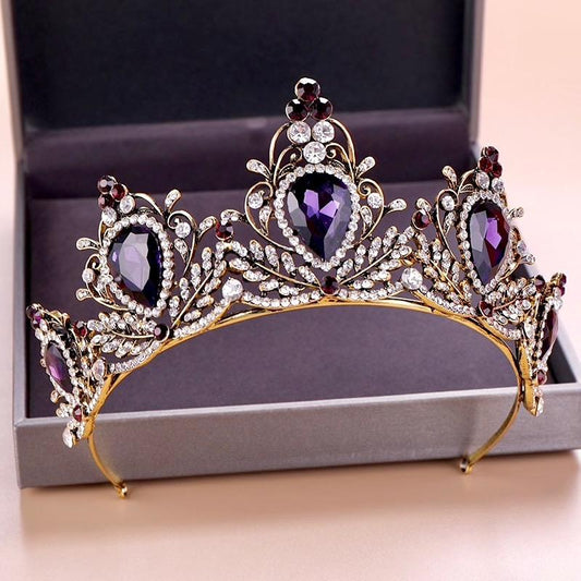 "Aleyda" - Victorian Gothic Purple Bridal Tiara