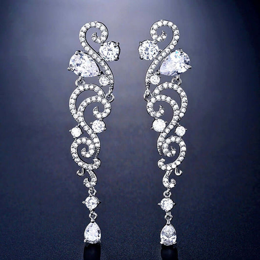 "Addy" - Rhinestone Bridal Earrings