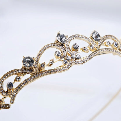 "Anya" - Rhinestone Bridal Tiara - Available in Silver, Rose Gold and Yellow Gold