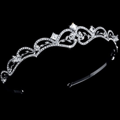 "Anya" - Rhinestone Bridal Tiara - Available in Silver, Rose Gold and Yellow Gold