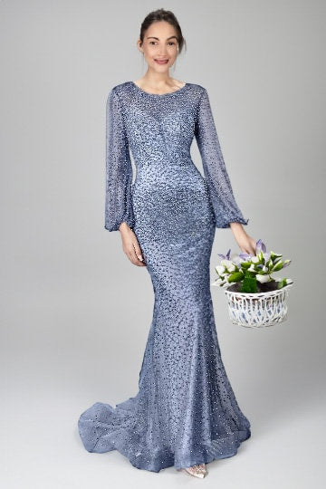 Elegant Pearl Embellished Timeless Wedding Dress Bridal Gown Long Sleeve Illusion Sweetheart Neckline Mother of The Bride Prom Gala Dress