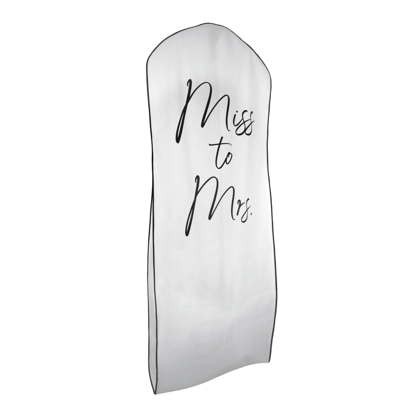 Breathable XL Miss To Mrs White Breathable Garment Bag - 24" x 72" x 10" Gusset Wedding Dress Bag Formal Dress Cover