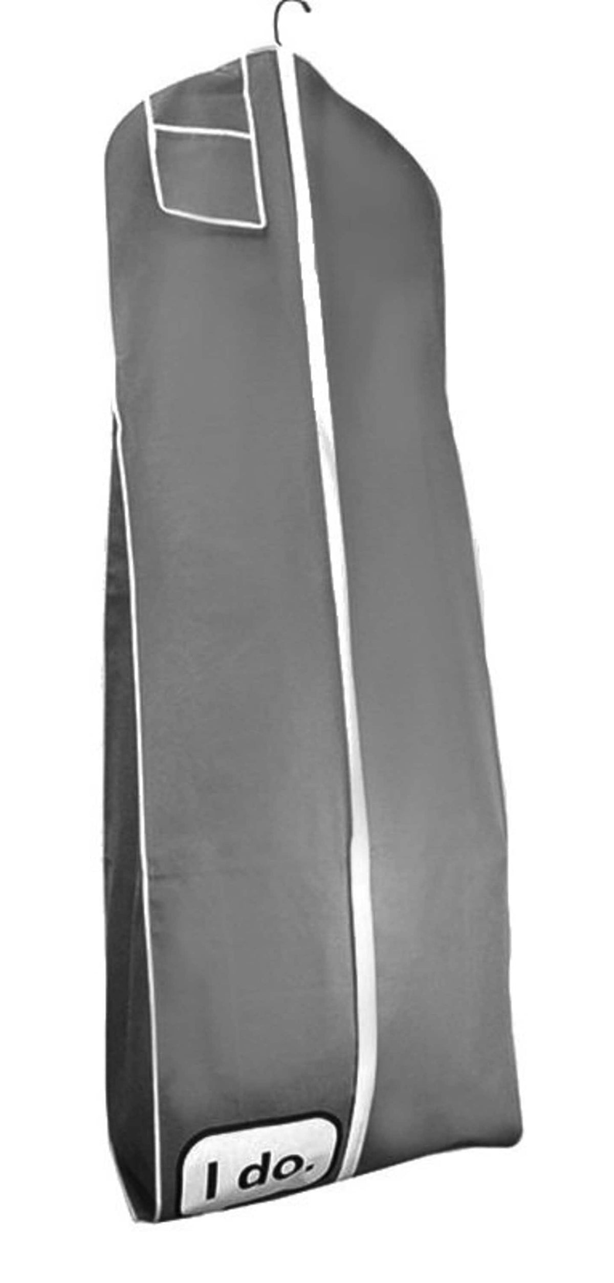 Breathable XL I DO Gray Garment Breathable Garment Bag - 24" x 72" x 10" Gusset Wedding Dress Bag Formal Dress Cover