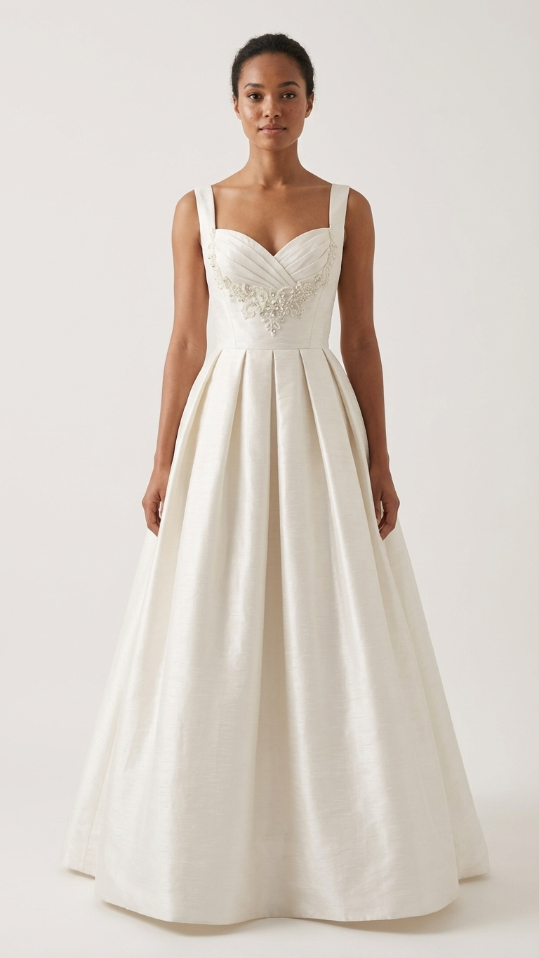Livia Shantung Ball Gown Wedding Dress